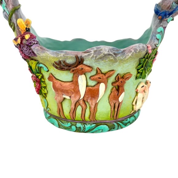 Jim Shore Heartwood Creek Signs Of Springtime Basket - Picture 2 of 14